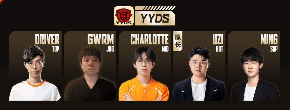 YYDS队总决赛阵容